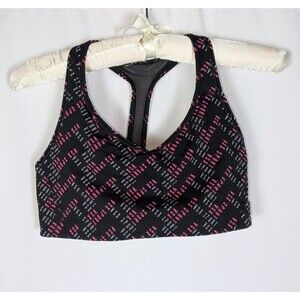 Victoria's Secret Sports Bra S Women's Black VSX Sport Logo The Player Racerback